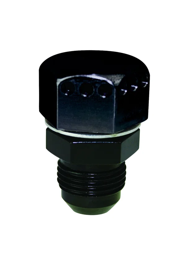 Moroso 22624, Positive Seal Vented Fitting -10An Male - Aluminum - Single