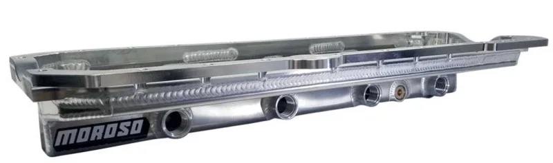 Moroso 20939, Toyota 2JZ-GE/2JZ-GTE -12 AN Fittings Aluminum Dry Sump Oil Pan
