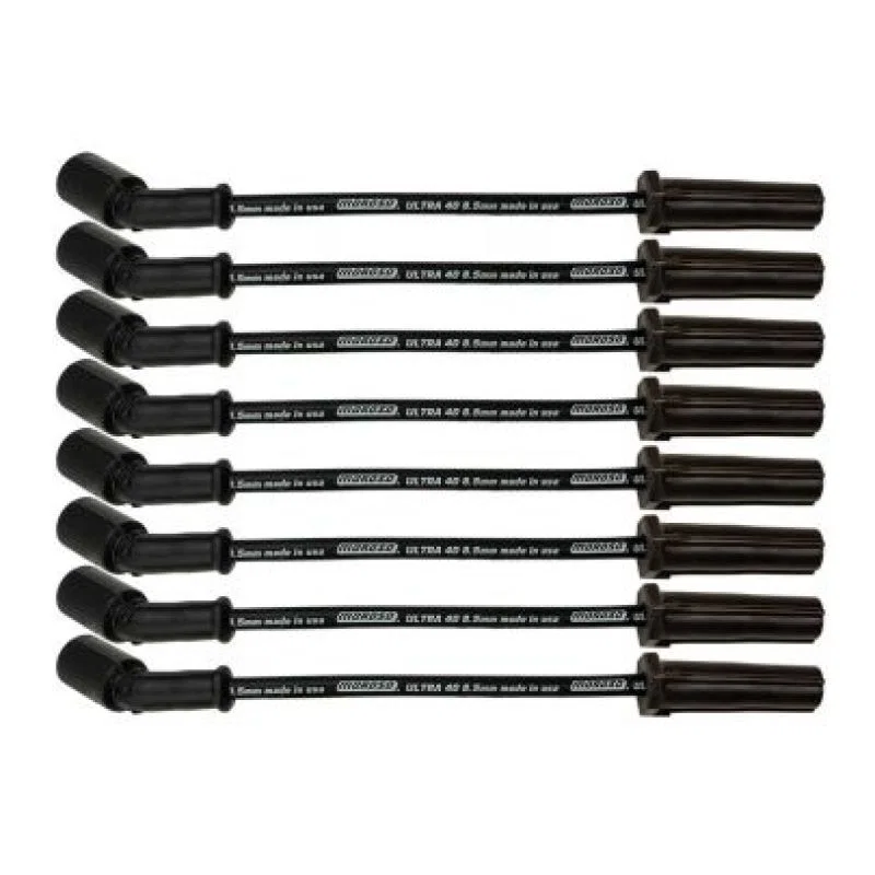 Moroso 73747, GM LS/LT 8.5mm Ultra 40 11in Long Wire Set w/o Alum Heatshield - Black