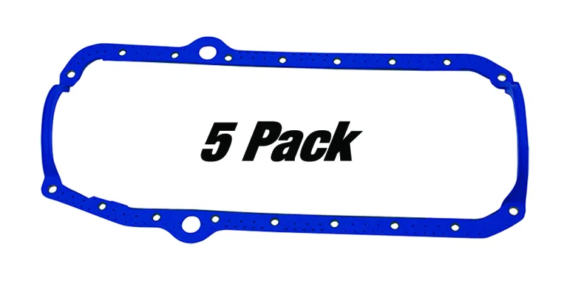 Moroso 93184, Pre-1985 Small Block Chevrolet Oil Pan Gasket - One Piece - Reinforced Steel (5 Pack)