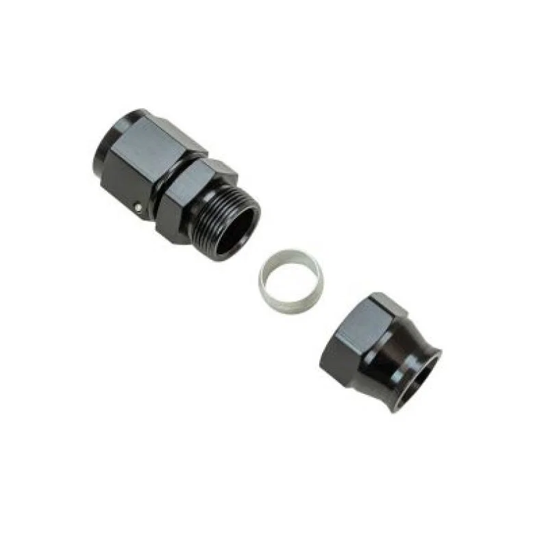 Moroso 65355, Aluminum Fitting Adapter 10AN Female to 5/8in Tube Compression-Black