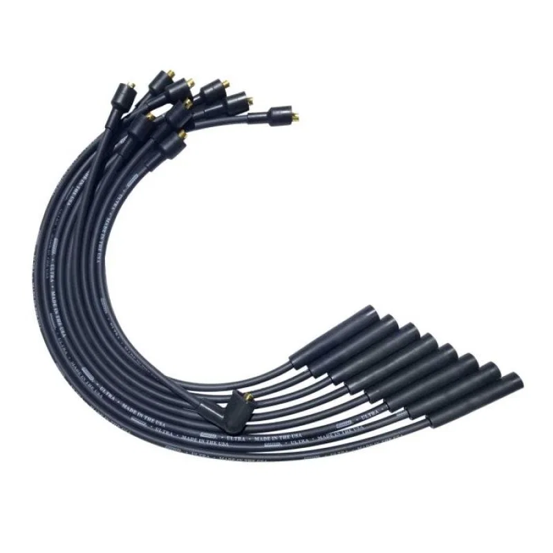 Moroso 51056, SB Chrysler Mopar 273/318/340/360 Unsleeved Non-HEI Ultra Spark Plug Wire Set - Black