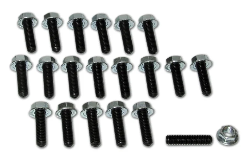 Moroso 38356, Toyota 2TC/3TC/2TG/3TG Oil Pan Stud Kit - 8mm - Steel - Set of 20