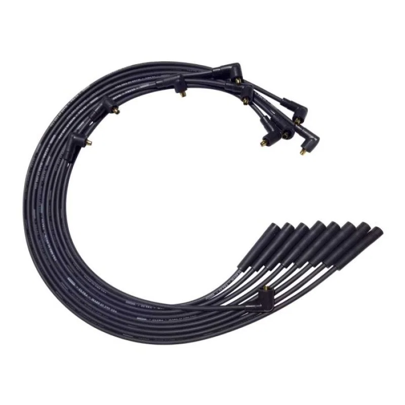 Moroso 51061, Chrysler Mopar 361/383/400/440 Str Plug End Non-HEI Unsleeved Ultra Spark Plug Wire Set - Blk