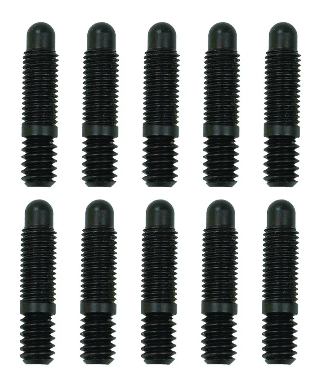 Moroso 38835, Bullet Nose Black OX Studs - 1/4-20 X 1/4-28 X 1 3/16 (10 Pack)