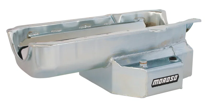 Moroso 21319, 86-Up Chevrolet Small Block (w/1 Piece Rear Main Seal) Wet Sump 7qt 7-1/8in Steel Oil Pan