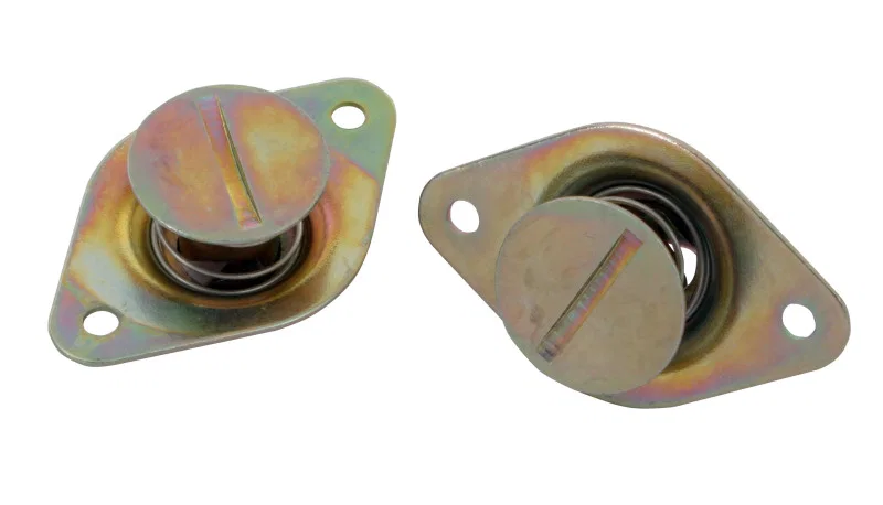 Moroso 71371, Quick Fastener - Self Ejecting - 7/16in x .500in - Steel - Gold - 10 Pack
