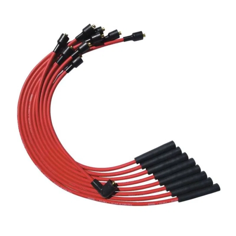 Moroso 52056, SB Chrysler Mopar 273/318/340/360 Str Plug Boots Non-HEI Ultra Spark Plug Wire Set - Red