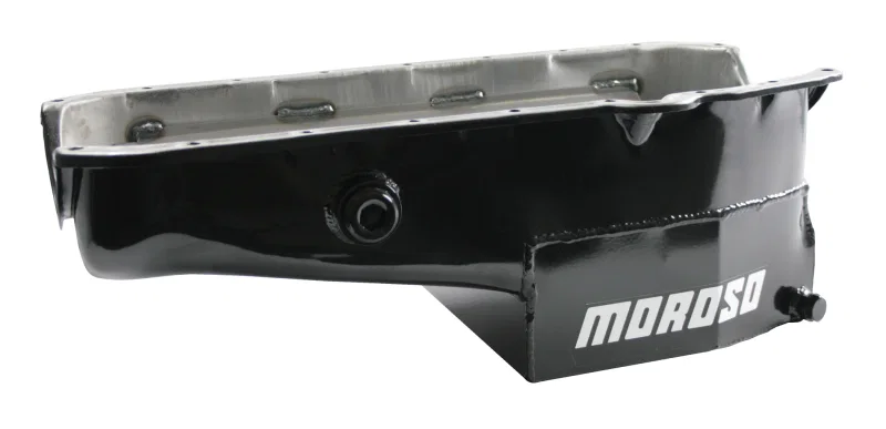 Moroso 21324, 86-Up Chevrolet Small Block (w/1in Inspection Bung) Wet Sump 7qt 7.5in Steel Oil Pan