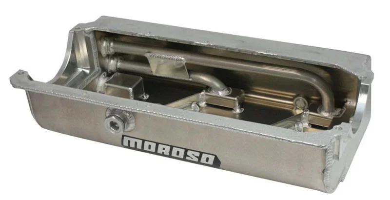 Moroso 21553, Pre-85 Chevrolet Small Block (w/Three Pick Ups) Sprint Car Dry Sump 6.5in Aluminum Oil Pan