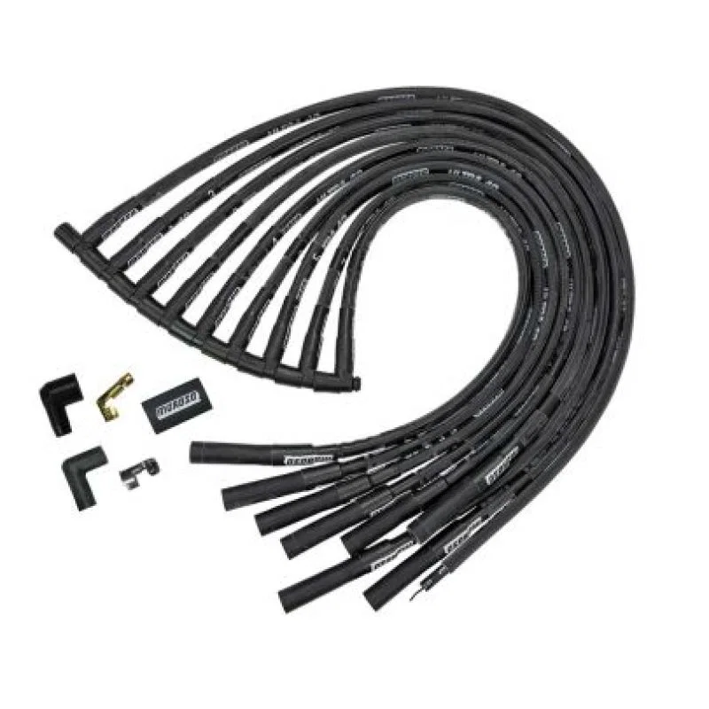 Moroso 73819, Chevrolet Big Block Ignition Wire Set - Ultra 40 - Sleeved - HEI - Straight - Black