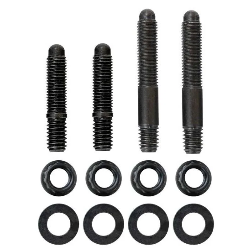 Moroso 37966, 2PC 5/16in-24 x 1.625in & 2 PC 5/16in-24 X 2.0in Long 12-Point Nuts Carb Stud Kit w/Bracket