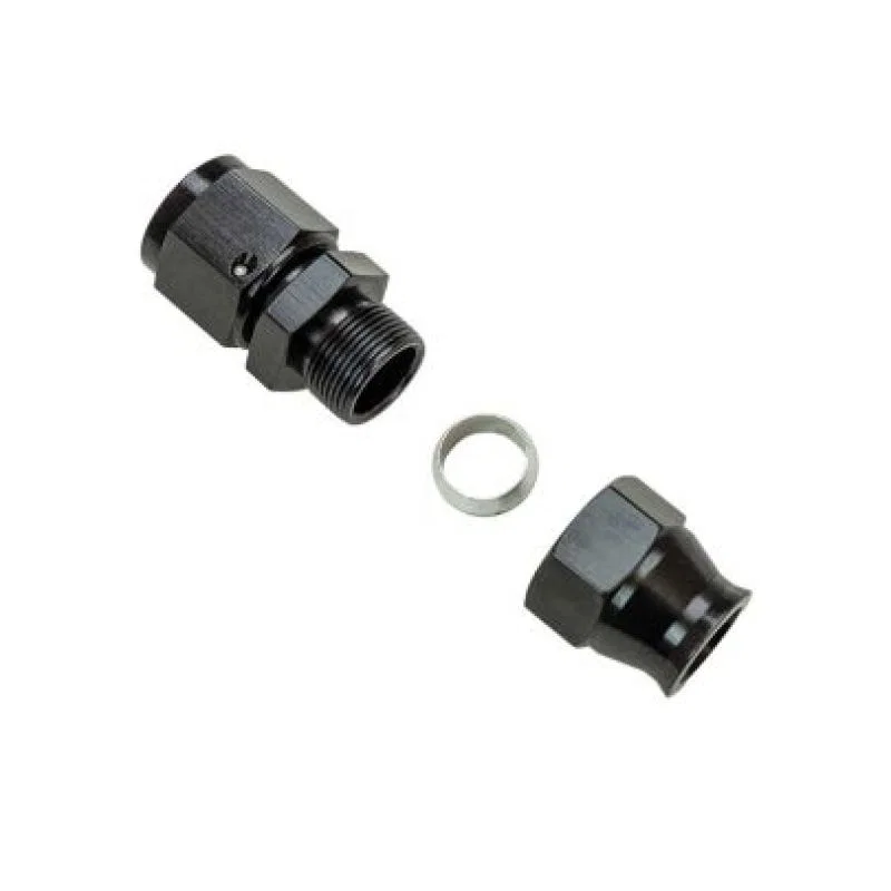 Moroso 65354, Aluminum Fitting Adapter 8AN Female to 1/2in Tube Compression - Black