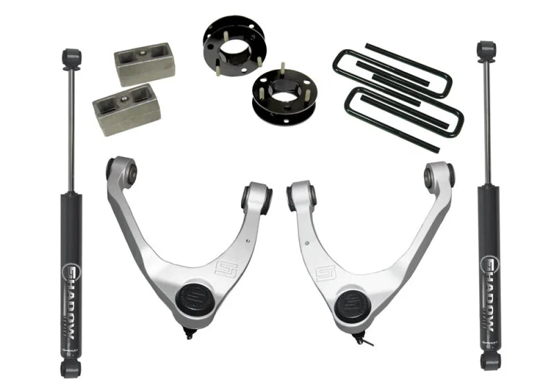 Superlift 3800, 14-18 Chevy Silv 1500 2WD 3.5in Lift Kit w/ Alum/Stamped Steel Control Arms & Rear Shocks
