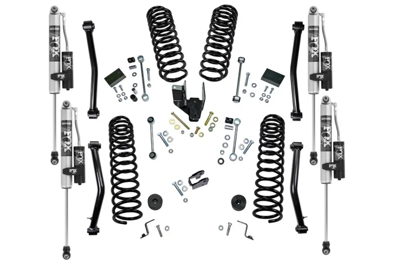 Superlift K184FX, 18-22 Jeep Wrangler JLU (NO Mojave) 4WD 4in Dual Rate Coil Lift Kit w/Fox 2.0 Res Shocks