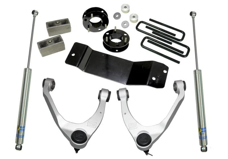 Superlift 3600B, 14-18 Chevy Silv 1500 4WD 3.5in Lift Kit w/Alum/Steel Control Arms & Bilstein Rear Shocks