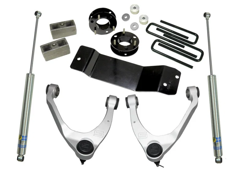 Superlift 3700B, 07-16 Chevy Silv 1500 4WD 3.5in Lift Kit w/ Cast Steel Control Arms & Bilstein Rear Shocks