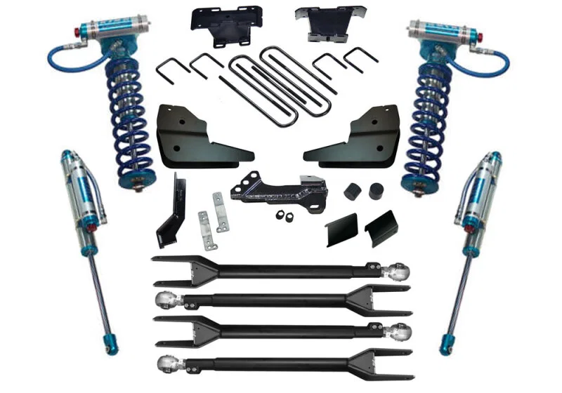 Superlift K1068KG, 2023 Ford F-250/F-350 4WD 4in 4-Link Lift Kit w/King Coilovers & Rear Reservoir Shocks