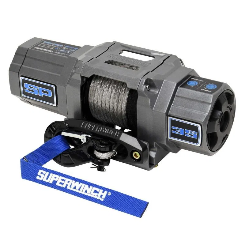 Superwinch 1135250, 3500 LBS 12V DC 7/32in x 40ft Synthetic Rope Hawse Fairlead SP 35SR Winch