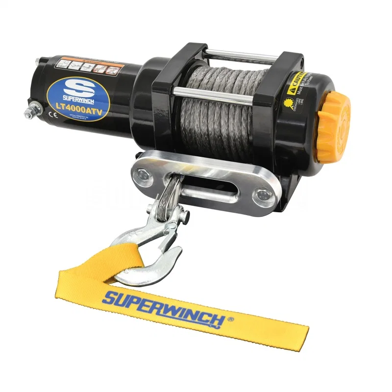 Superwinch 1140230, 4000 LBS 12V DC 3/16in x 50ft Synthetic Rope LT4000 Winch