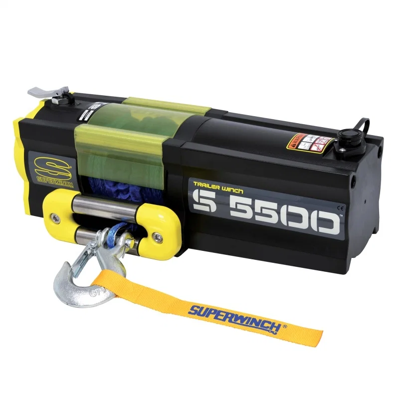 Superwinch 1455201, 5500 LBS 12V DC 1/4in x 60ft Synthetic Rope S5500 Winch