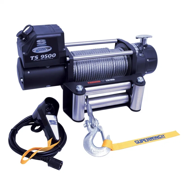 Superwinch 1595200, 9500 LBS 12V DC 11/32in x 95ft Steel Rope Tiger Shark 9500 Winch