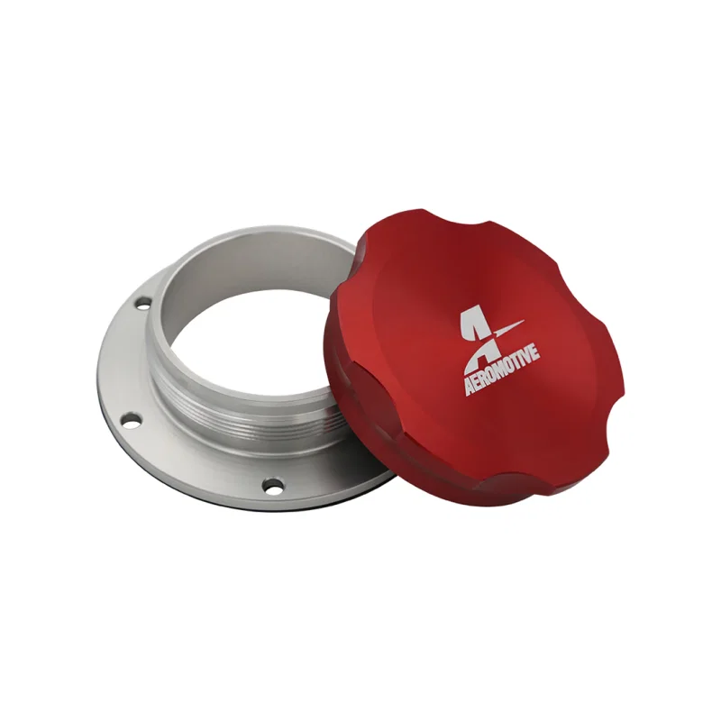 Aeromotive 18729, 3in Flanged 6-Bolt Fill Cap - Red