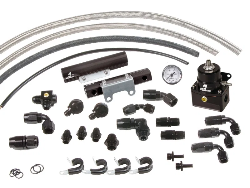 Aeromotive 14182, 04-14 Subaru WRX / 07-14 Subaru STI Top Feed Fuel Rail Kit - Black