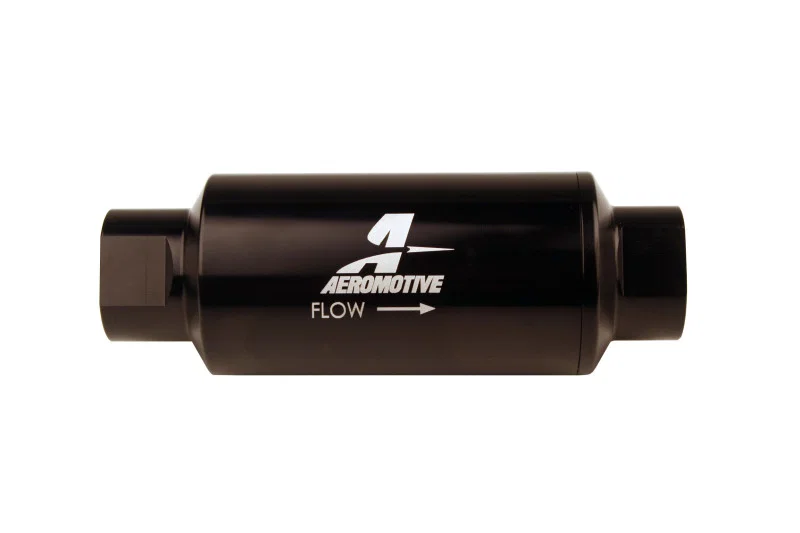 Aeromotive 12350, In-Line Filter 10AN 10 Micron Microglass Element Bright-Dip Black 2in OD