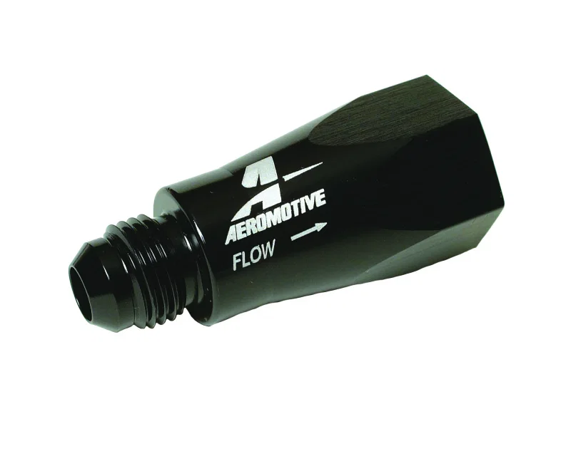 Aeromotive 15106, In-Line Full Flow Check Valve (Male -6 AN Inlet / Female -6 AN Outlet)