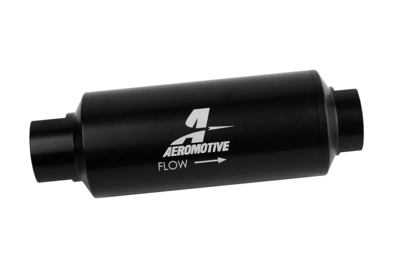 Aeromotive 12343, In-Line Marine Filter - AN-12 - 40 Micron SS Element - Black Hardcoat Finish