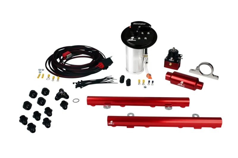 Aeromotive 17348, 10-13 Ford Mustang GT Fuel System - Eliminator Pump/Deluxe Wiring Kit/5.0L 4V Rails