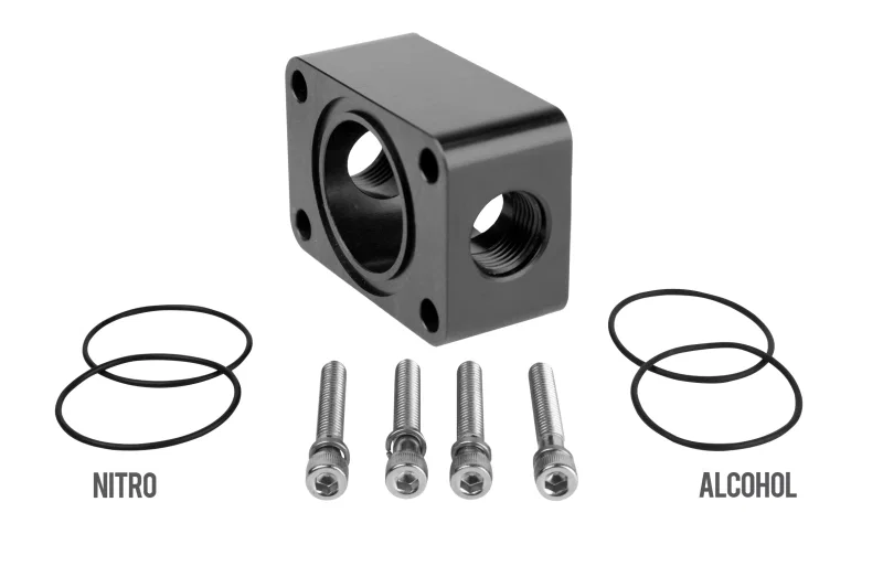 Aeromotive 11738, Spur Gear Pump Distribution Block - 2x AN-06