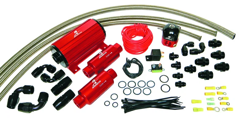Aeromotive 17242, A1000 Carbureted Fuel System Complete (Inc 11101 Pump/13204 Reg/Filters/Hose/Etc.)