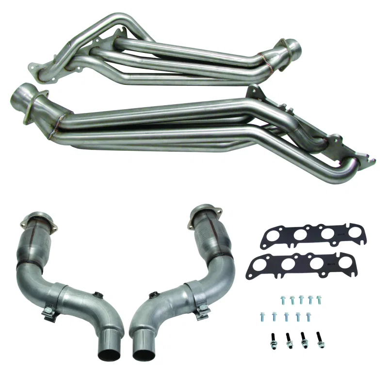 BBK 18567, 15-23 Ford Mustang GT 5.0 1-7/8in Long Tube Headers (304SS) w/High Flow Catted Mid Pipe