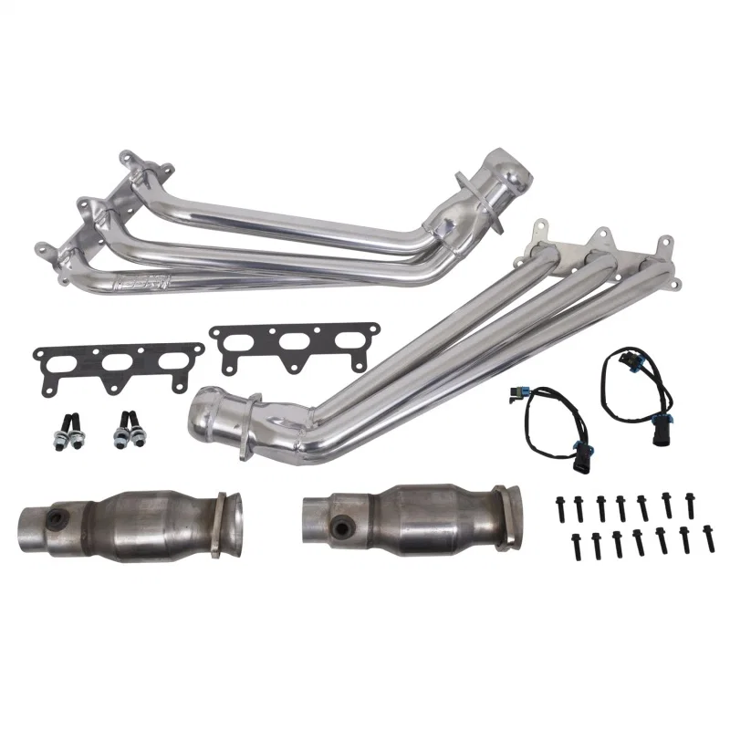 BBK 40410, 10-11 Camaro V6 Long Tube Exhaust Headers With Converters - 1-5/8 Silver Ceramic