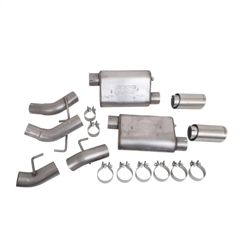BBK 41065, Vari-Tune Axle Back Exhaust Kit 2 Adjustable Performance Mufflers 2-3/4 Pipe 4 in. Tips