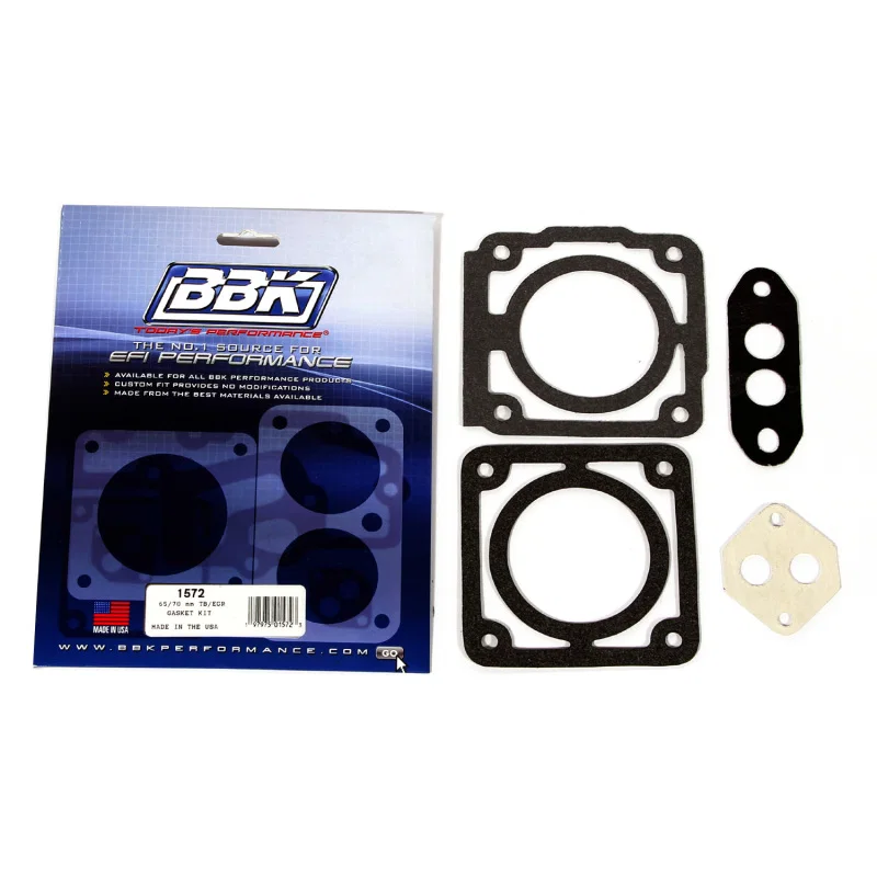 BBK 1572, 86-93 Mustang 5.0 65 70mm Throttle Body Gasket Kit