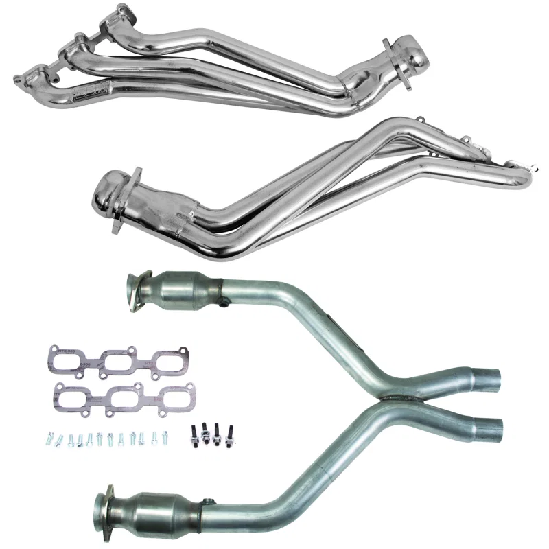 BBK 16422, 11-14 Ford Mustang V6 1-3/4 Long Tube Headers w/High Flow Catted X-Pipe (Silver Ceramic)