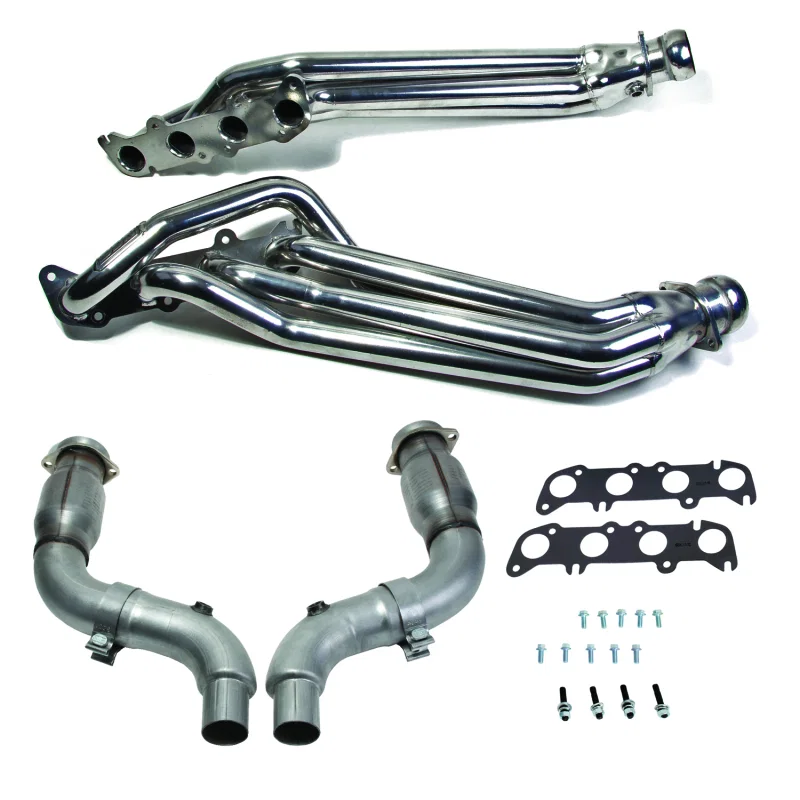 BBK 18564, 15-23 Ford Mustang GT 5.0 1-7/8in Headers w/High Flow Catted Mid Pipe (Silver Ceramic)