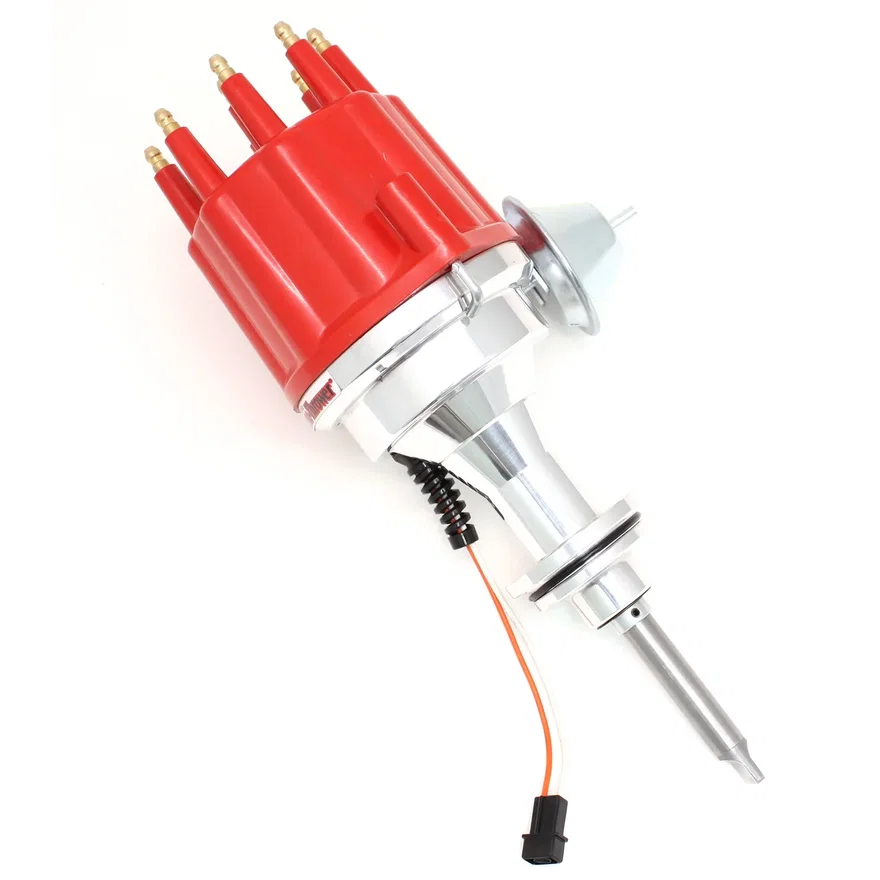 Pertronix D343711, Dist Billet Mag Trig Mopar 426-440 Red Male cap Vac Adv for Chrysler