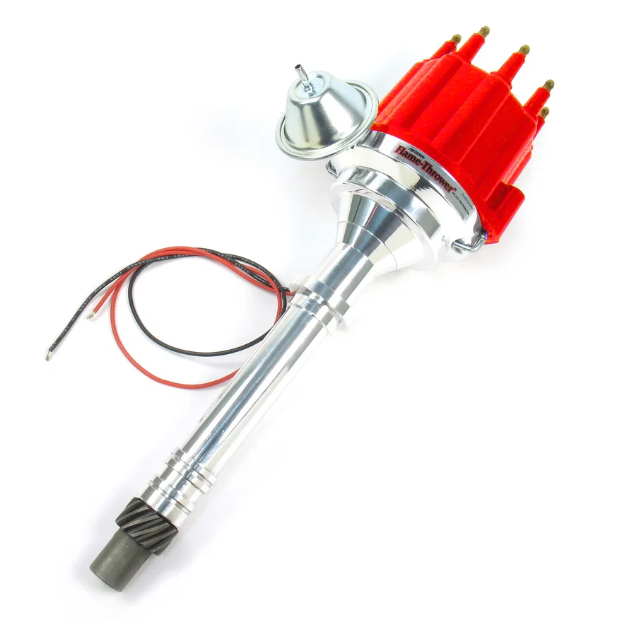 Dist Billet Red Male cap for Chevrolet