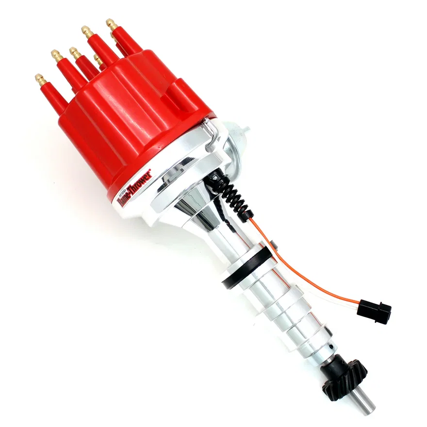 Pertronix D333711, Dist Billet Mag Trig Ford 332-428 FE Red Male cap Vac Adv