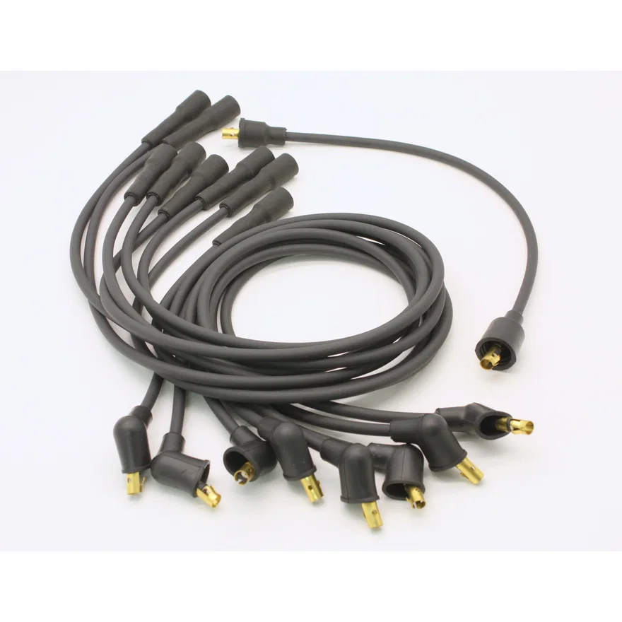 Flame-Thrower Spark Plug Wires 8 cyl Fit Black for 51 vehicles