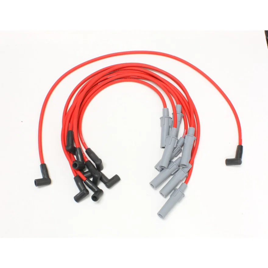 Pertronix 808428, Flame-Thrower Spark Plug Wires 8 cyl 8mm 1992-2003 Dodge Truck 5.2/5.9L Red