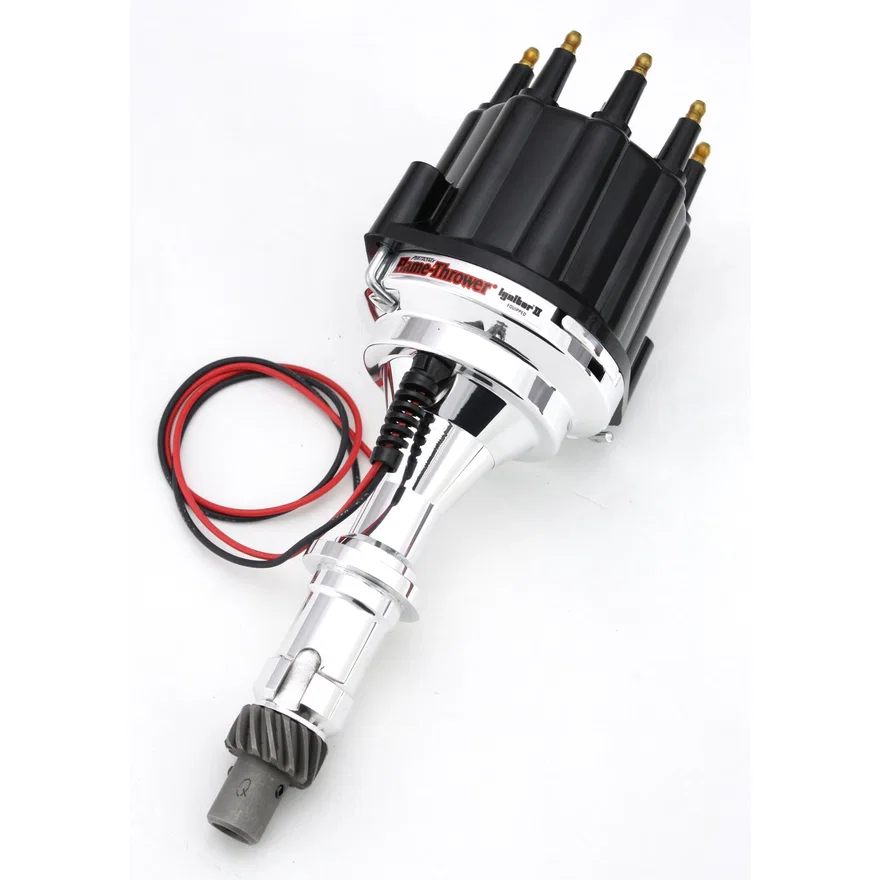 Pertronix D120810, Dist Billet Pontiac V8 Non/ Vac Blk Male Cap
