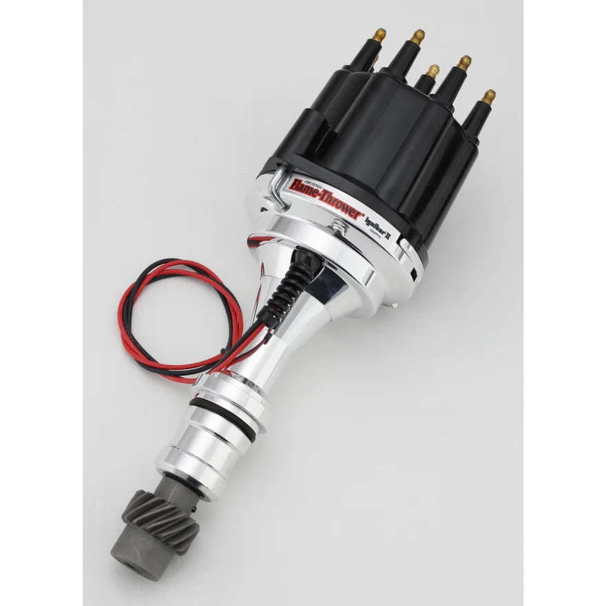 Pertronix D110810, Dist Billet Oldsmobile V8 Non/Vac Blk Male Cap