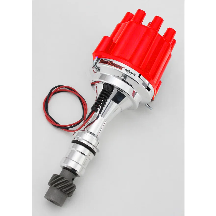 Pertronix D110801, Dist Billet Oldsmobile V8 Non/Vac Red Cap