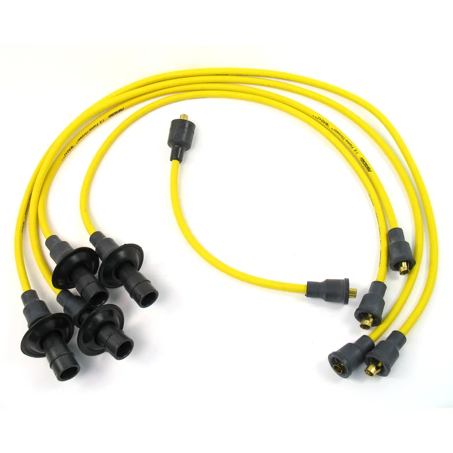 Pertronix 704501, Flame-Thrower Spark Plug Wires 4 cyl VW Custom Fit Yellow