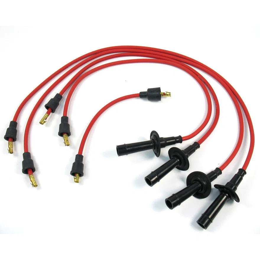 Pertronix 704401, Flame-Thrower Spark Plug Wires 4 cyl VW Custom Fit Red